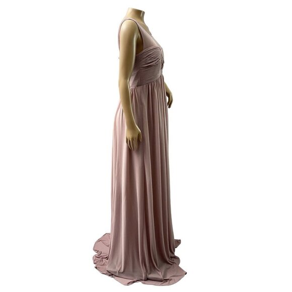 Birdy‎ Grey Ryan Sheer V Back Maxi Formal Bridesmaid Dress Mauve Medium NWT - Picture 7 of 16